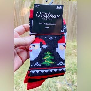 Adult Christmas Santa Socks Unisex Christmas Gift Stocking Stuffer Young Adult